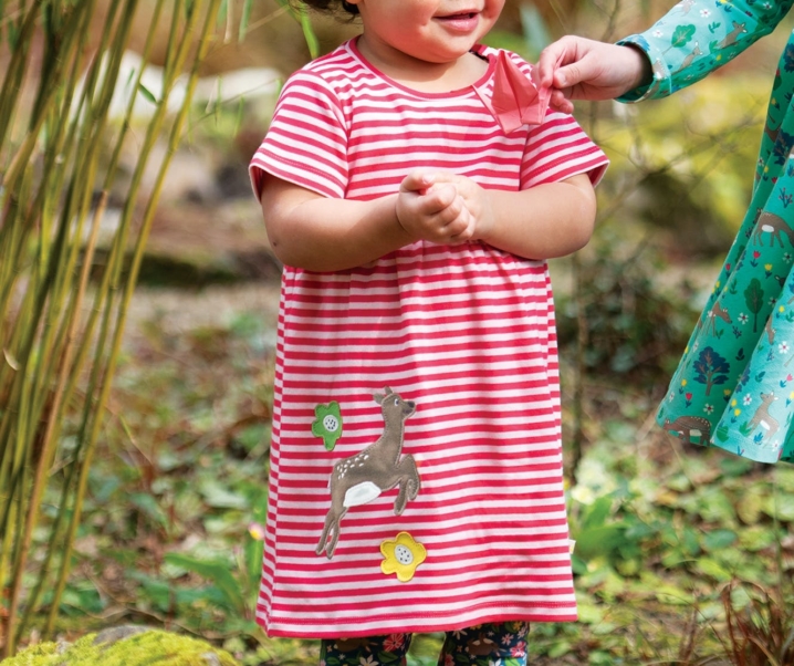 57 Baby dresses with nature-themed prints for summer