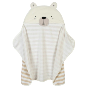 organic hooded towel bear