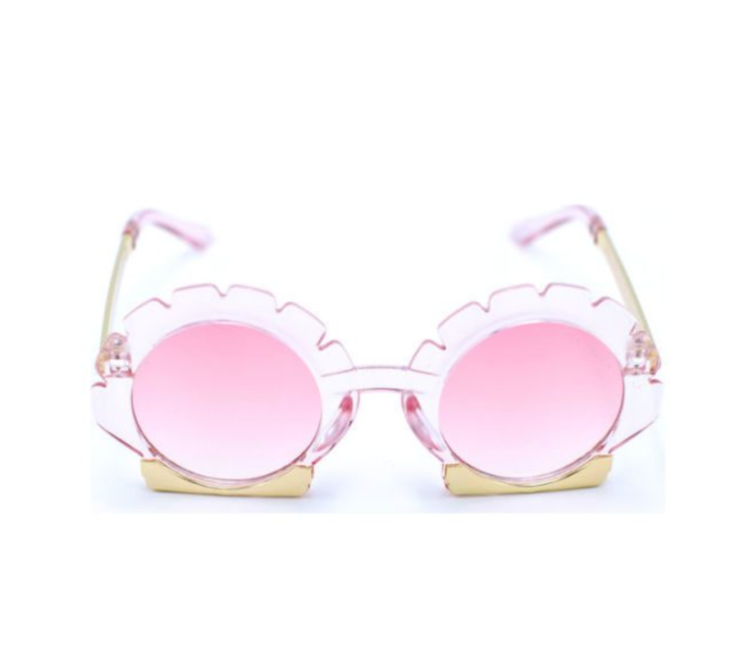 Ariel Shell Sunglass Frame, Pink floral sunglasses for baby