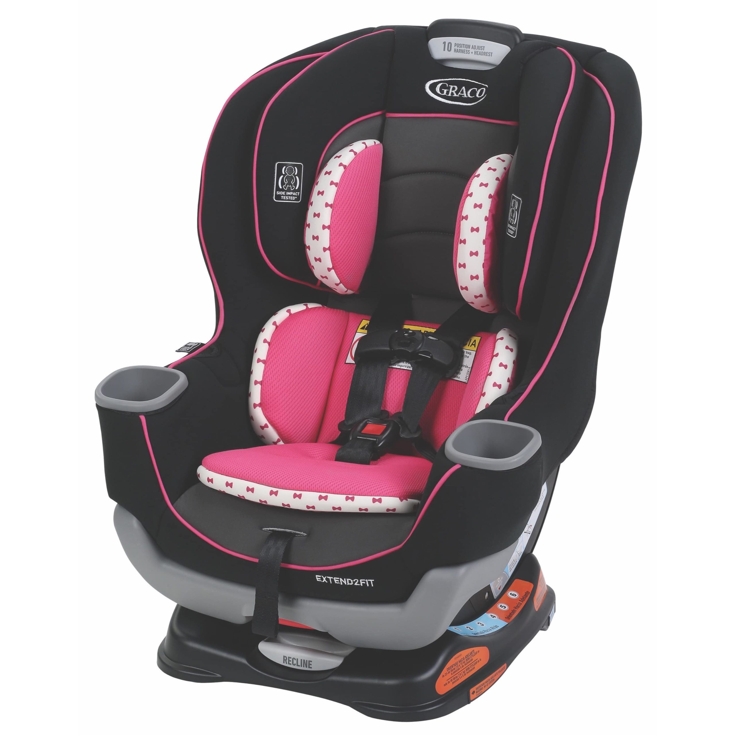 pink convertible car seat Graco Extend2Fit 