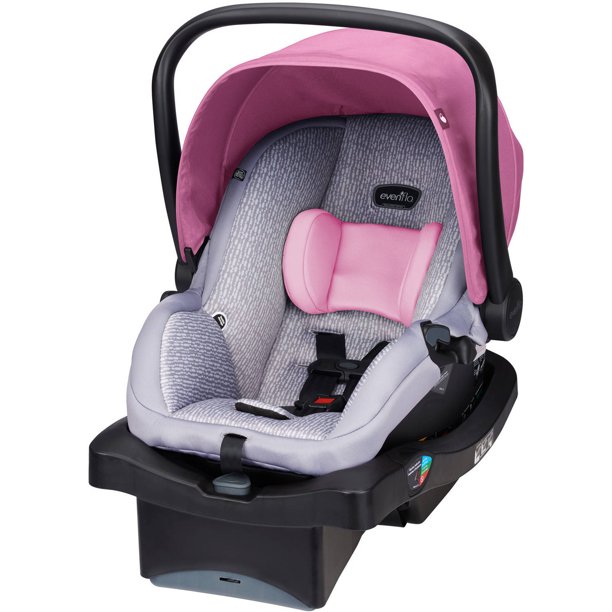 Pink infant car seat Evenflo LiteMax Infant Car Seat