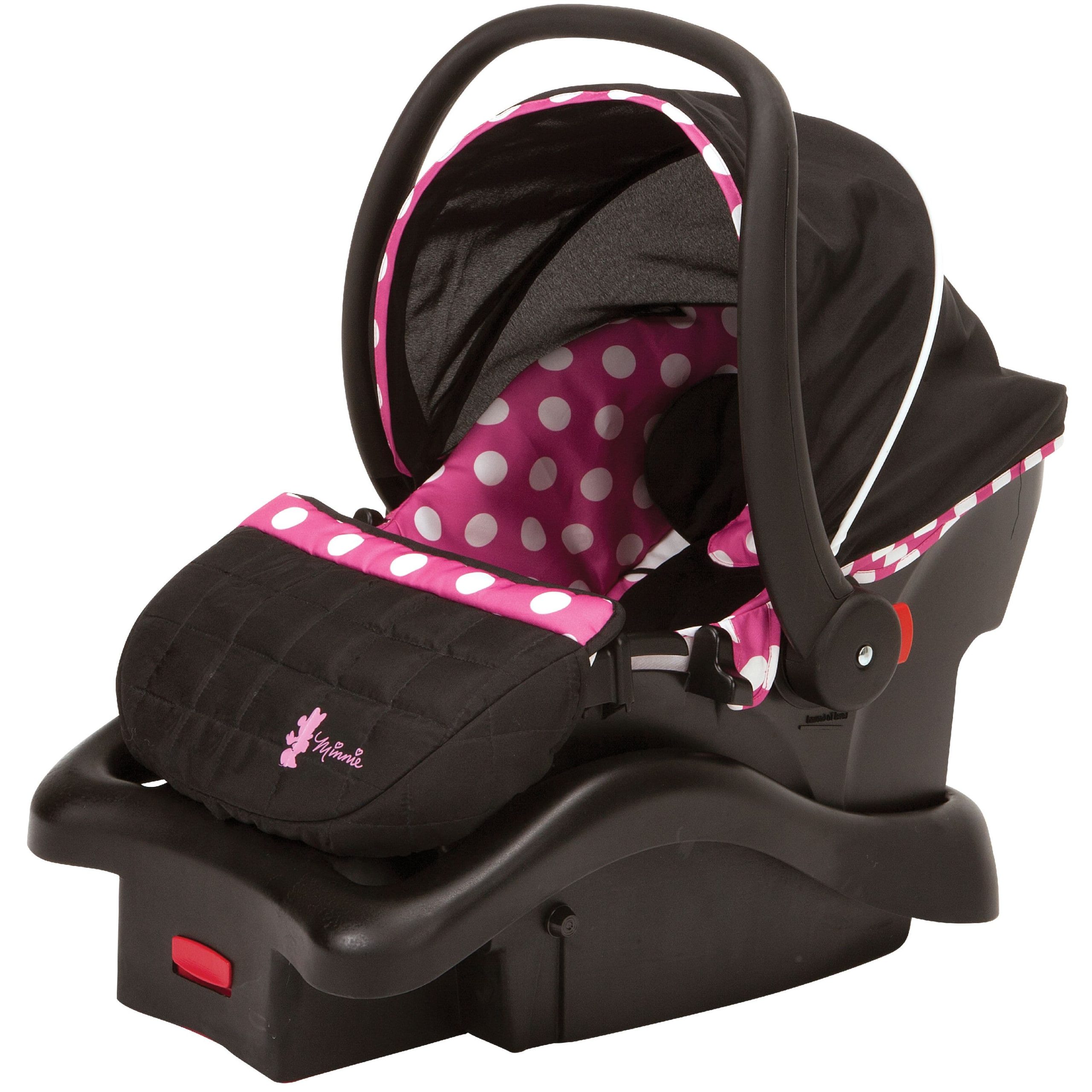 Disney Baby Light'n Comfy 22 Luxe minnie mouse car seat for baby infant