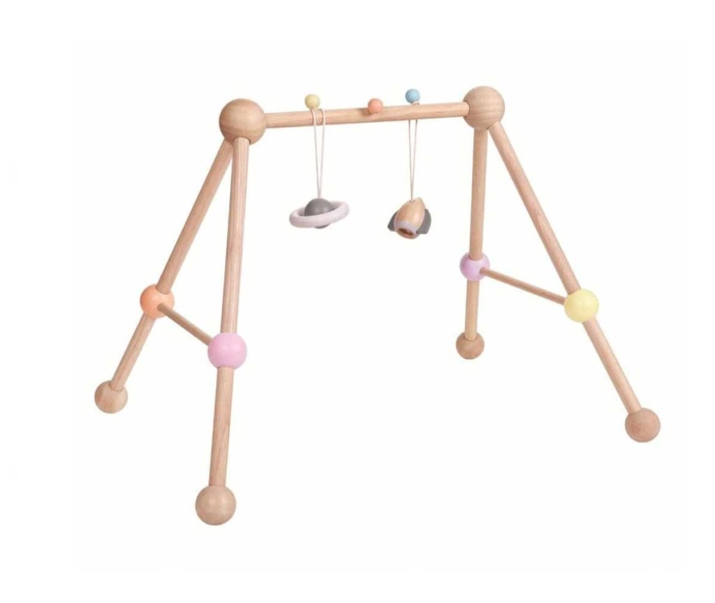 wooden play gym for babies