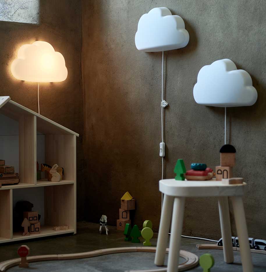 ikea nursery led wall lamp