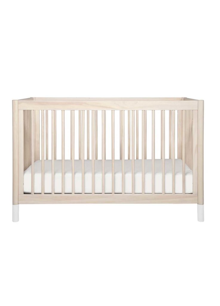 babyletto gelato 4 in 1 convertible crib natural washed at modern nursery.