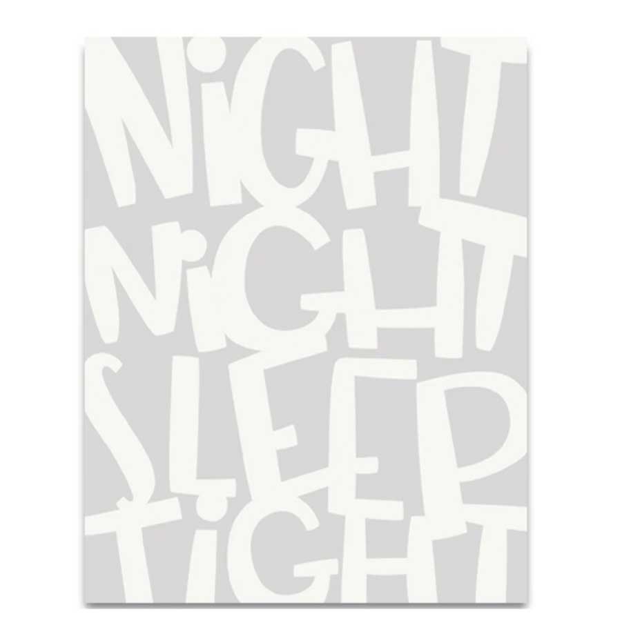night night grey minimalist art print