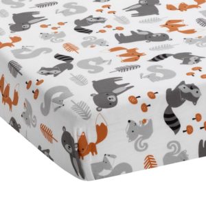 Woodland Fox, Racoon & Bear cotton blend Crib Sheet by Bedtime Originals
