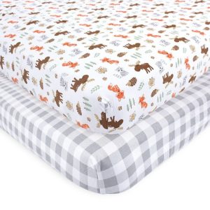 2-Pack Fox in Woodland Crib Sheets 
by Hudson Baby