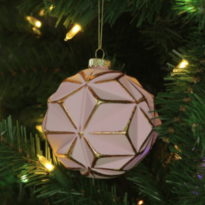 Geometric Pink Christmas Ornament  for sale on Target