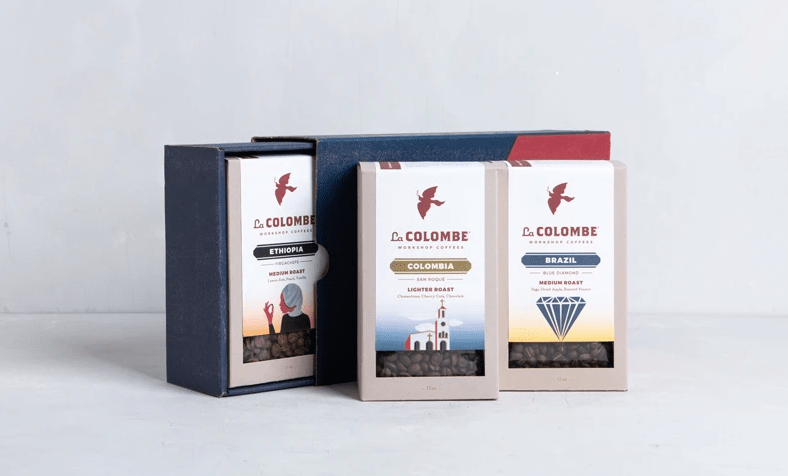 Single Origin Coffee box. International food gift idea. 