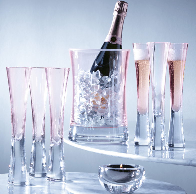 Blush Champagne Serving Set. Posh gift for women who love to party.