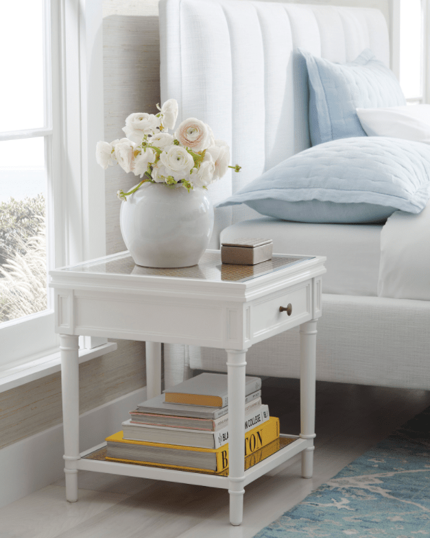 Solid Wood Cane shabby chic Nightstand