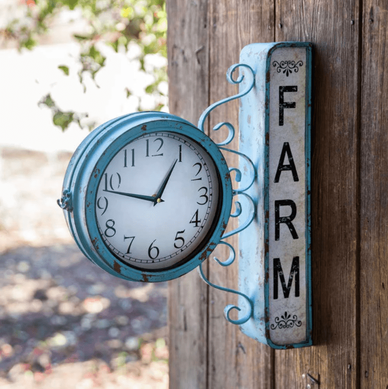Farm Station Wall Clock FARMHOUSE DECOR