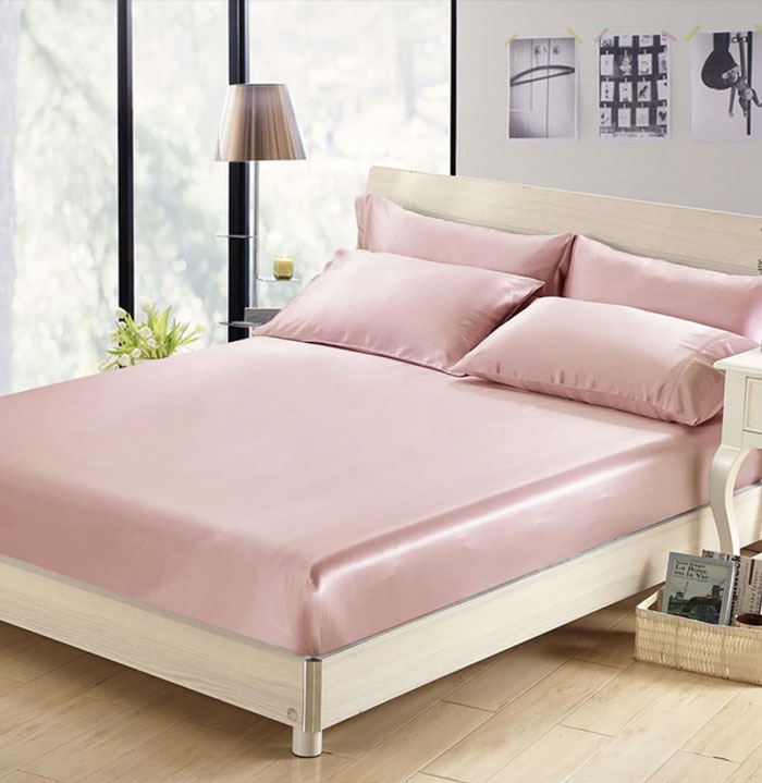 best pink silk sheets