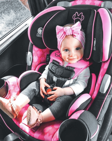 Minnie Mouse Car Seat Convertible Girls Forward Rear Facing Booster Disney Baby 