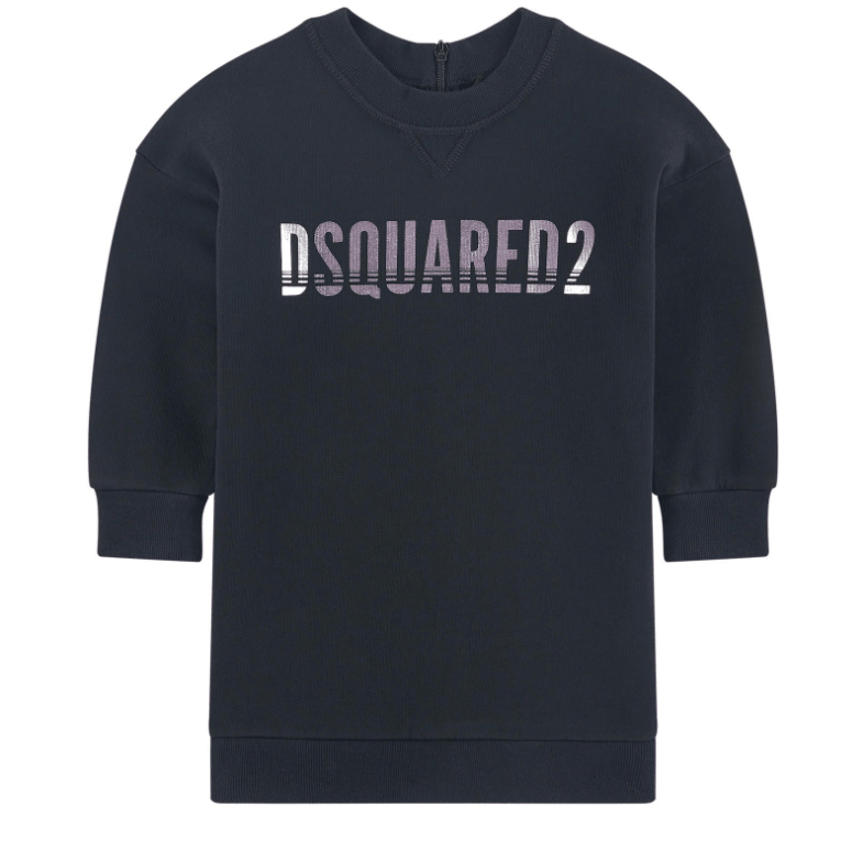 Dsquared2 Black Printed Sweater fancy Baby Dress