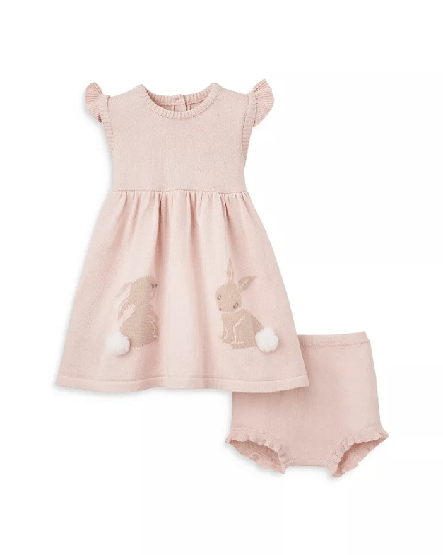 Blush Knit Bunny Dress and Bloomers Set