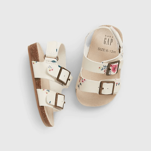 GAP Baby Buckle Floral Sandals for Baby Girl and Toddlers cutest baby shoes