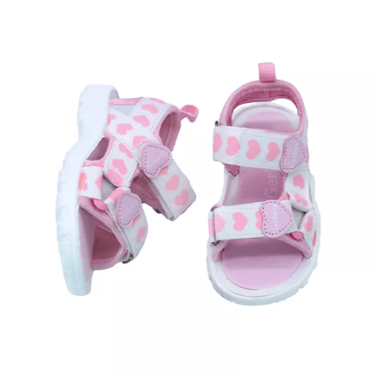 girl toddler shoes for summer Gerber Heart Print Sandals for Toddlers Girls
