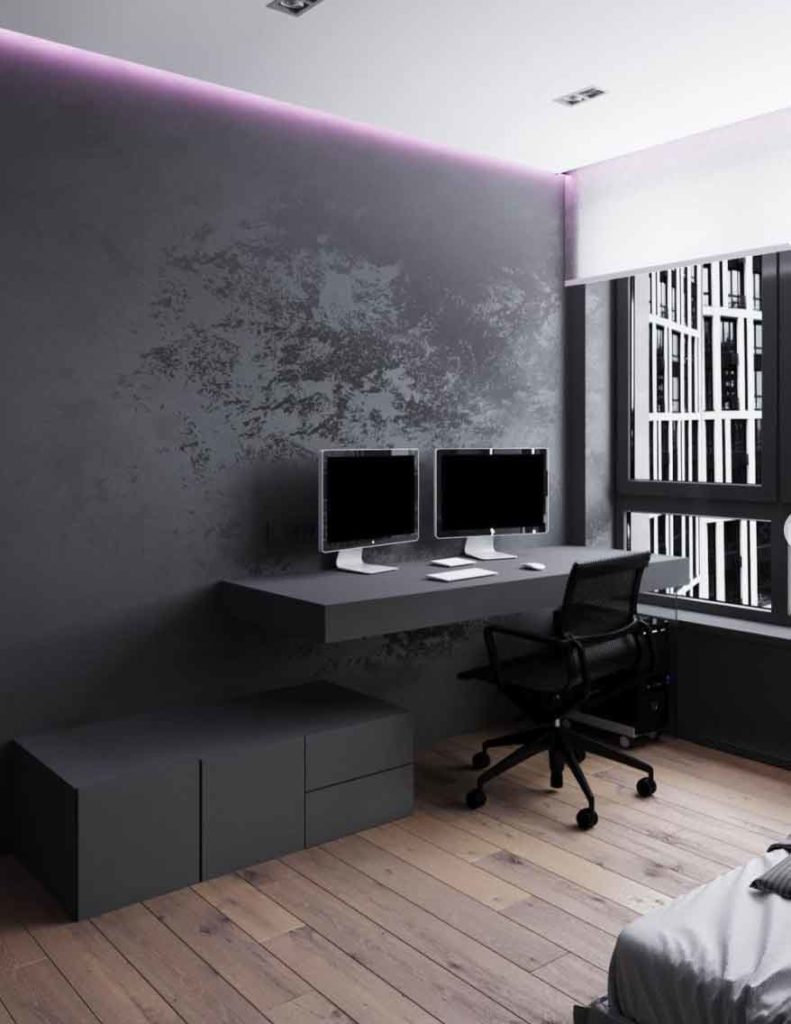 modern home office black