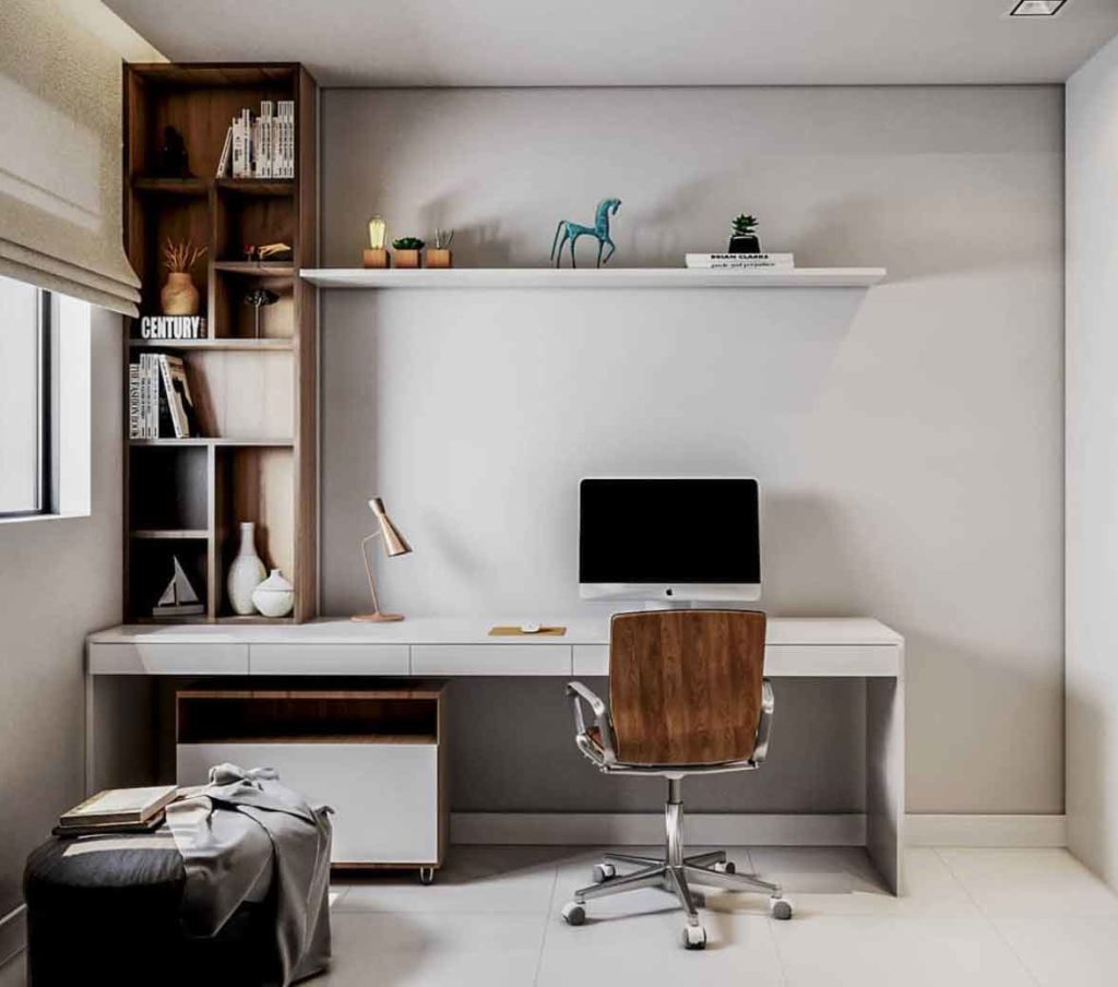 small modern home office for women