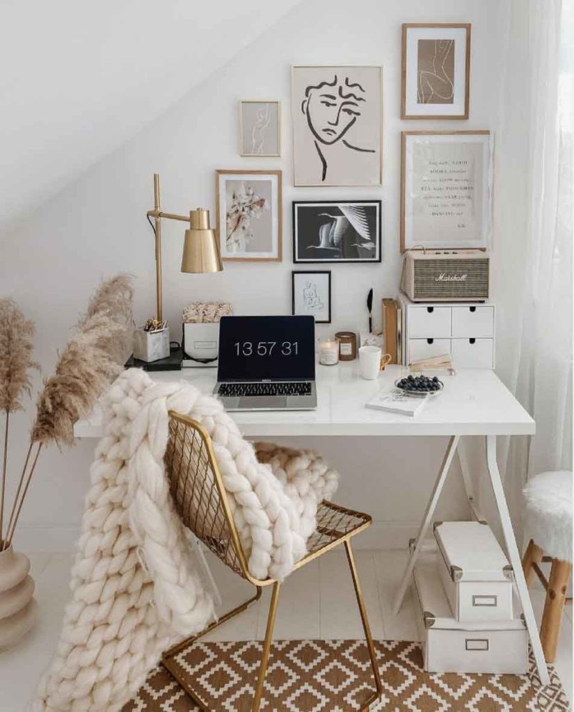 modern home office bedroom