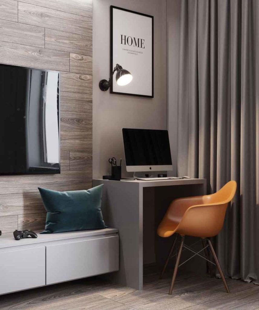 modern home office corner desk