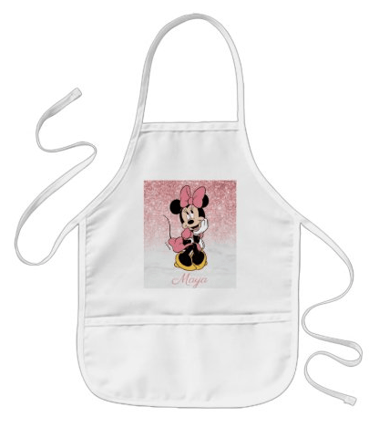 Pink Minnie Mouse Customized Kids Apron