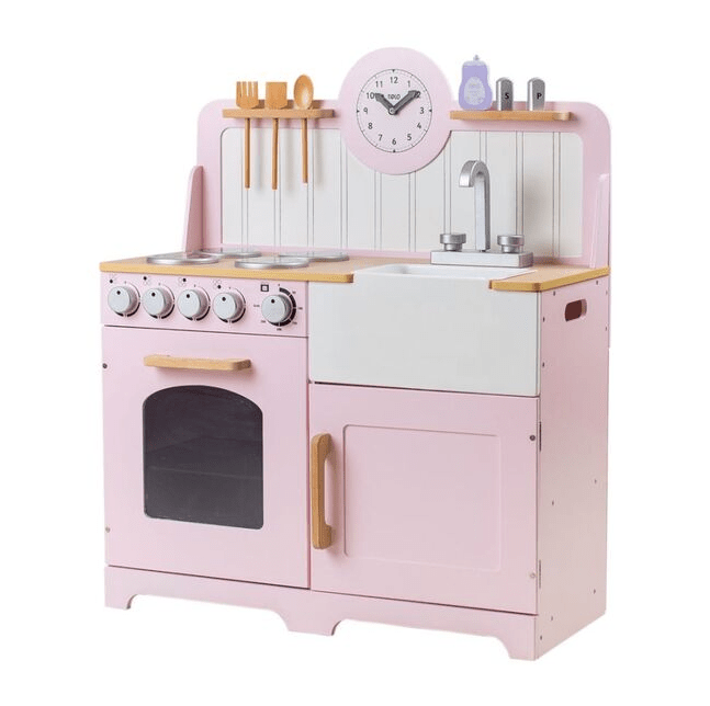 Bigjigs Toys Pink Farmhouse Country Play Kitchens for kids