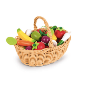 Wooden Fruits & Veggies Basket, Age 24M+