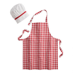 Checkered Apron and Chef's Hat for kids