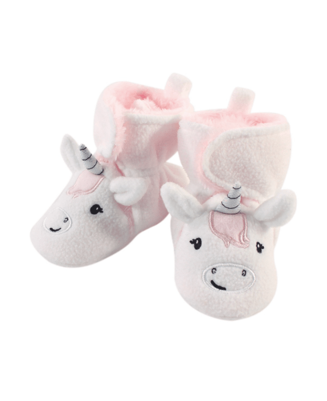 Hudson Baby Unicorn Sherpa Fleece Booties for baby girl