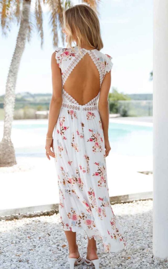 floral summer beach dress