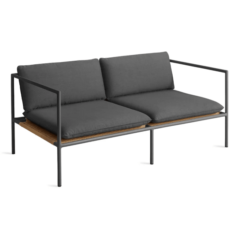 Blu Dot Dog Days Black Outdoor Sofa 2 Seats modern outdoor furniture