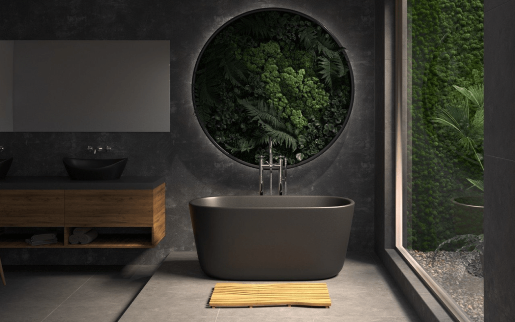 Luxury black Freestanding Bathtub modern furnitures stores online