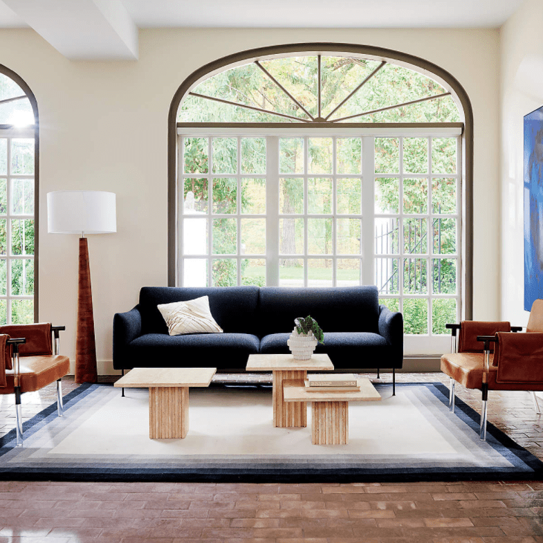 cb2 grey wool sofa Modern Living Room Furniture
