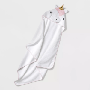 target unicirn hooded towels for baby girl