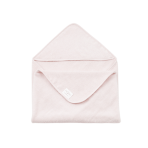 pink organic hooded towels for baby girl