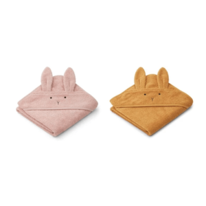 liewood organic hooded towels for baby girl