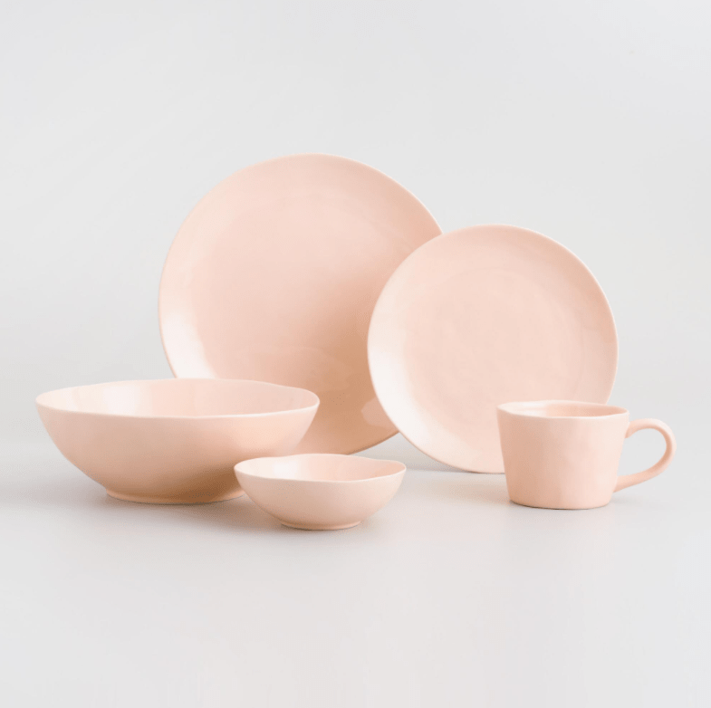 Matte Blush Stoneware Dinnerware Collection pink dinnerware