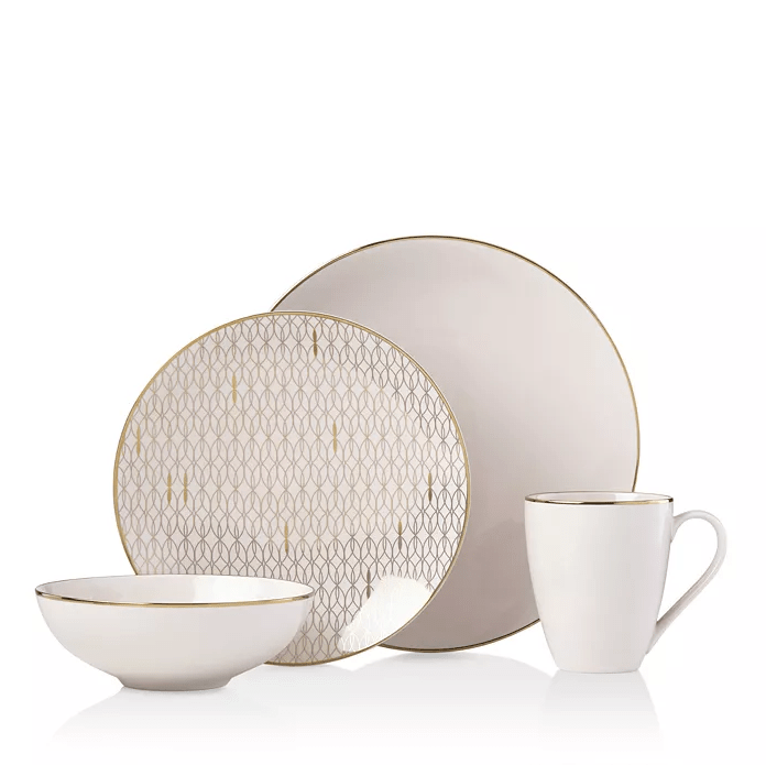 Lenox Pink & Golden Porcelain Dinnerware Set for 1