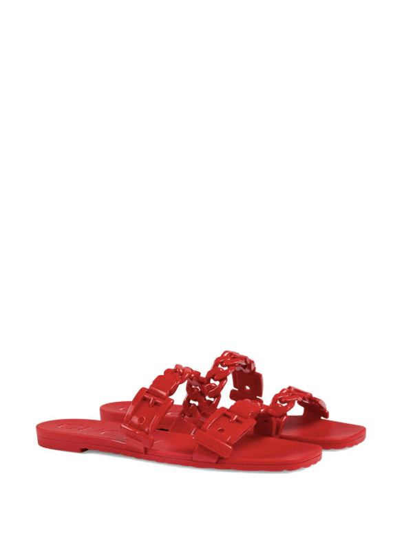 Gucci Red Designer Jelly Sandals cute sandals for summer