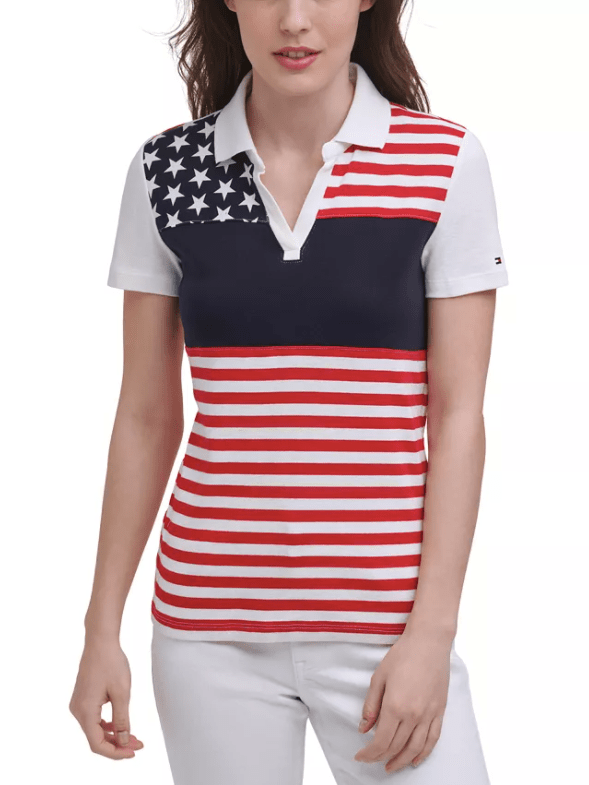 Tommy Hilfiger Americana Polo Top Cute Americana Tops For Summer Outfits