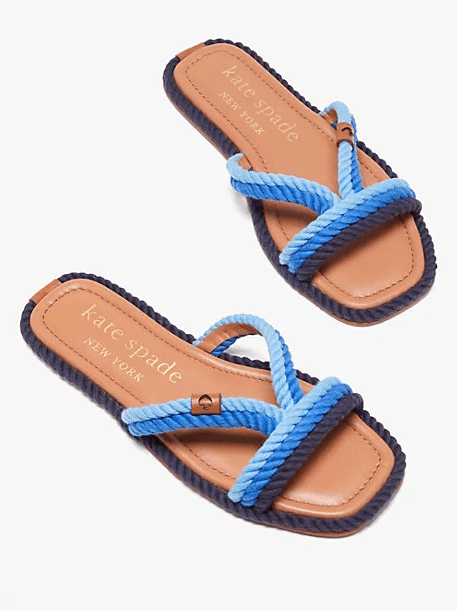kate spade Blue Cord Slide Sandals cute summer sandals