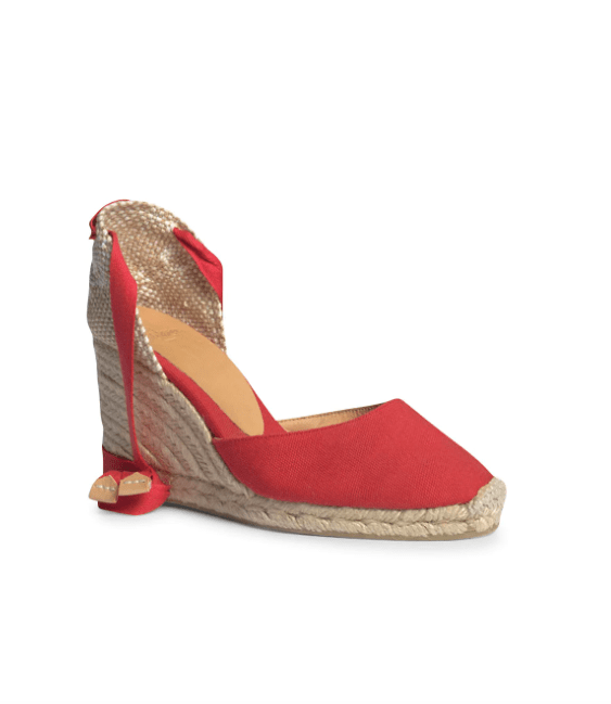 closed toe sandals espadrille wedges red cute sandals for summer