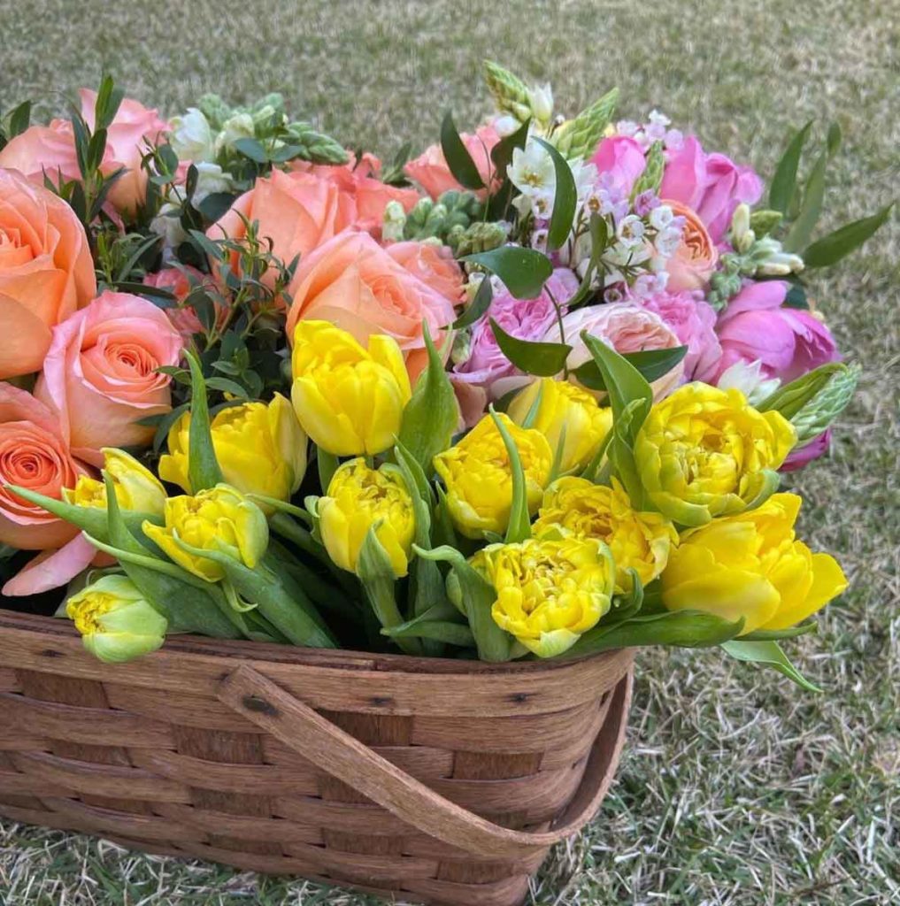 picnic basket flowers