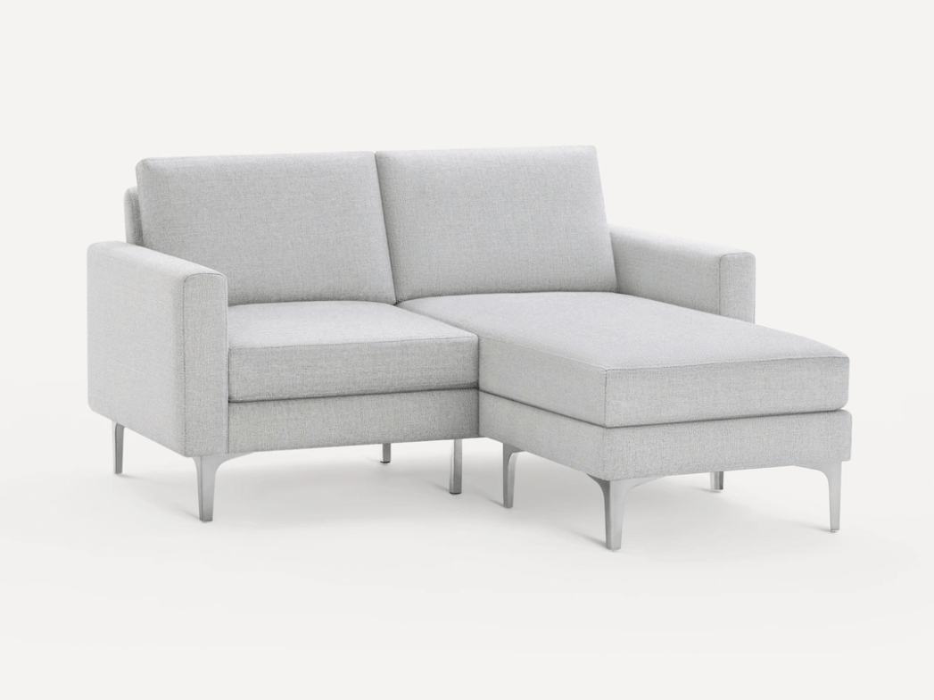 Light Grey Block Nomad Loveseat with Chaise burrow
