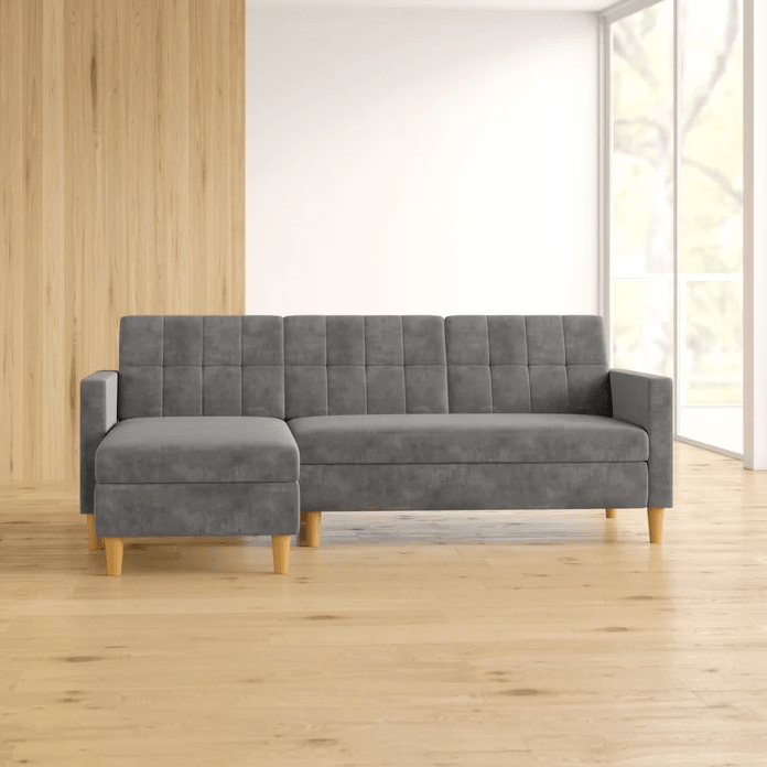 Reversible Small Sleeper Sectional Sofa With Chaise & Storage, Wayfair