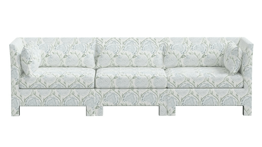 Cottage Blue Floral Sofa Made in USA, One Kings Lane