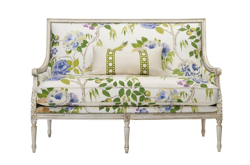 French Country Floral Settee Sofa, One Kings Lane
